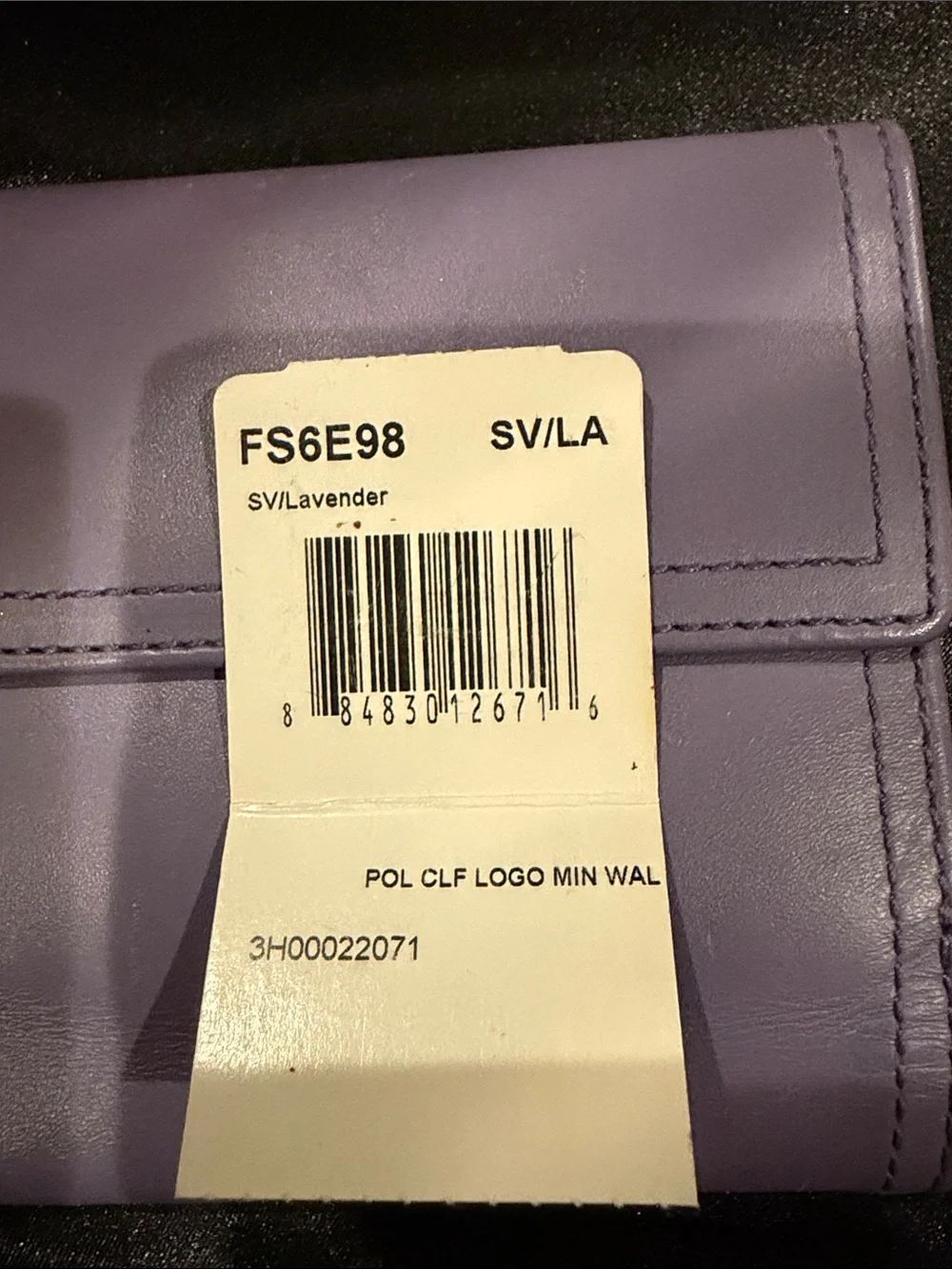 COACH Lavender Leather Snap Wallet - Lilac Color